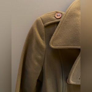 🐻 francois beauregard - Canadian Brand - wool/cashmere blend camel pea coat